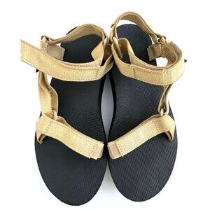 Teva Sandals Midform Universal #1090969 Metallic Champagne Adjust Sz 9 EVA Sole